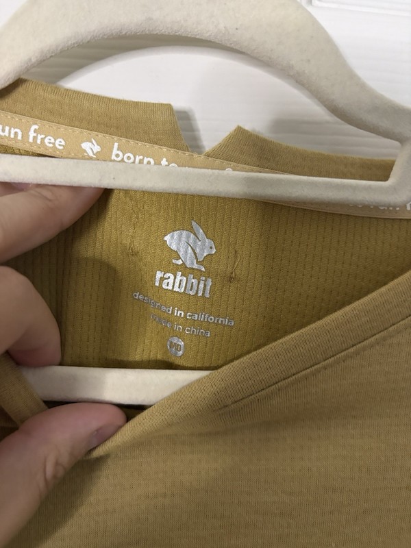 Mens Rabbit Running Layer One Long Sleeve Performance Solid Shirt - Yellow, M gallery