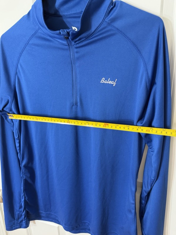 Baleaf Blue Quarter Zip Athletic Pullover Men’s Large Long Sleeve Performance gallery