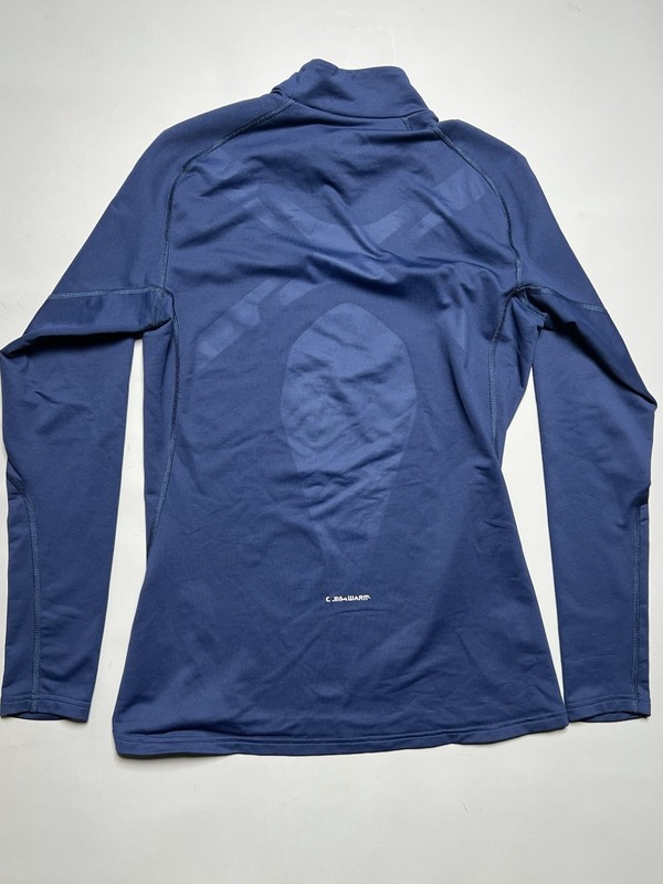 adidas Techfit Men's L Blue Long Sleeve Mock Neck Compression Stretch Pullover gallery