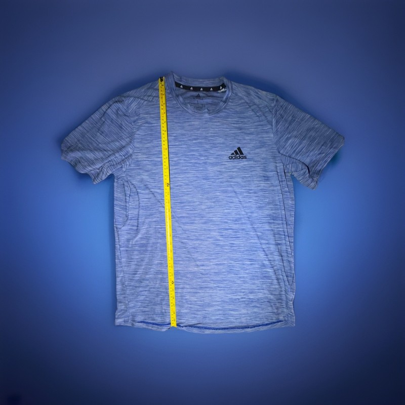 adidas AEROREADY Primegreen Blue Heather Men's Short Sleeve Crew Neck Tee L gallery