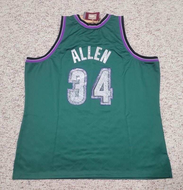 NBA Milwaukee Bucks Ray Allen Mitchell & Ness Jersey 75th Anniversary Size 3XL gallery