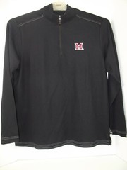 Tommy Bahama Miami of Ohio Pullover Mens Dri Fit Quarter Zip Training Size M NWT
