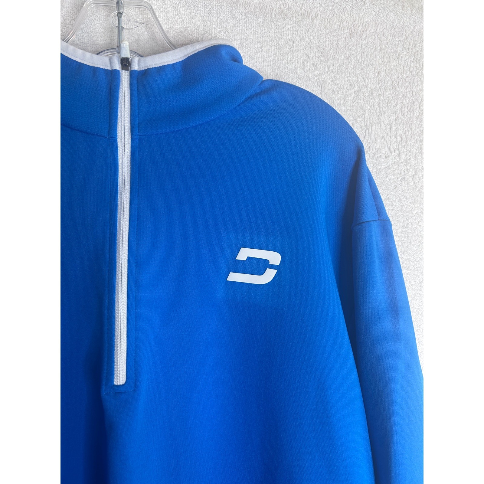 Druids Mens XL Royal Blue Quarter Zip Golf Pullover Performance Long Sleeve Top gallery