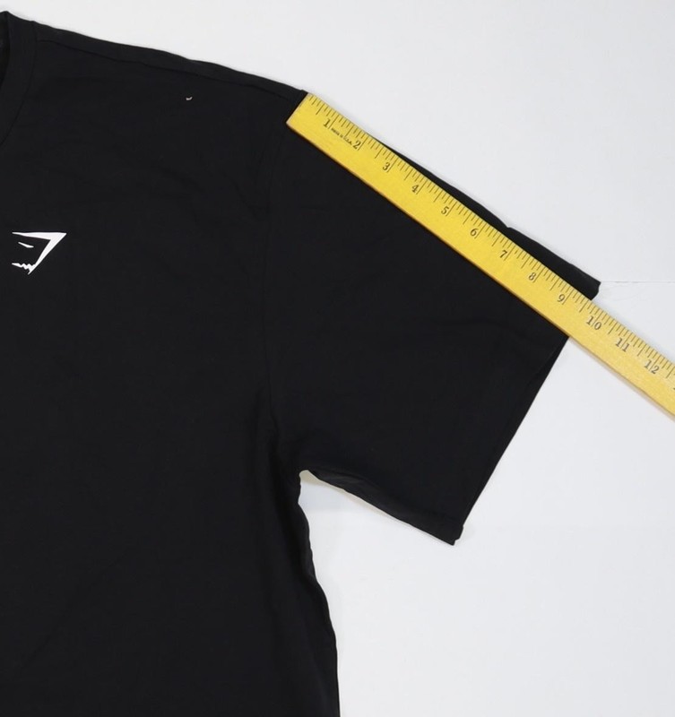 Gymshark Shirt Mens XL Black Cotton Stretch Short Sleeve Athletic Tee Top gallery