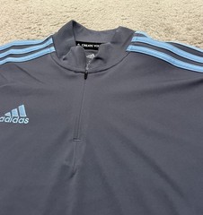 New Adidas Aeroready 1/4 Zip Pullover Mens XL Gray Soccer Football World Cup