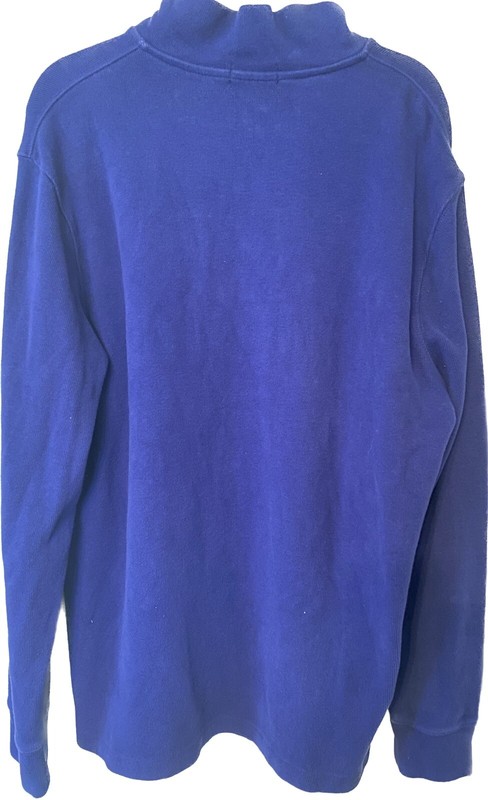 Ralph Lauren Quarter Zip Pullover Men’s Sz L Blue Warm Fall Winter Gear Cotton B gallery