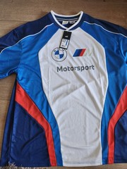 Puma BMW M Motorsport Lifestyle Men’s Jersey Size Extra Large NWT Black V-Neck