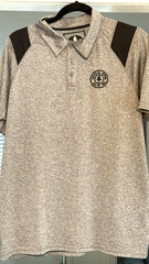 Gold’s Gym PERSONAL TRAINER Large L Staff Grey & Black Polo Shirt PRE OWNED RARE