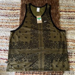 NWT Nike Easy Graphic Paisley Mesh Tank Top Green Black Men’s Size XXL NEW