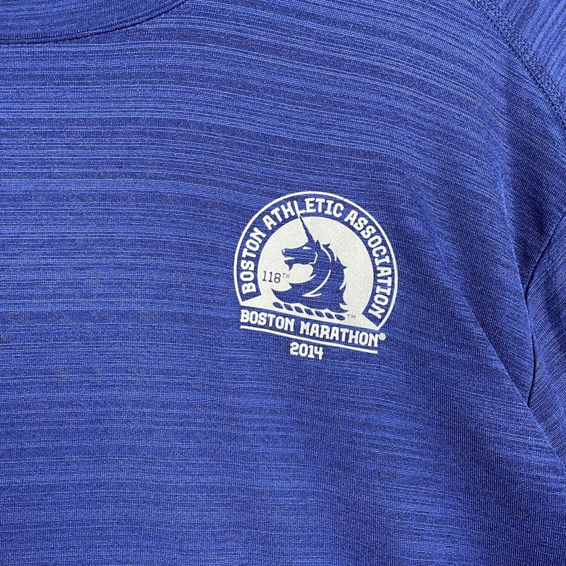 Adidas Supernova Shirt Mens Large Blue Long Sleeve 2014 Boston Marathon Running gallery