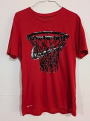 3268 Nike Dri-FIT Men’s Red Short Sleeve Crew Neck Athletic Fit Polyester Tee S