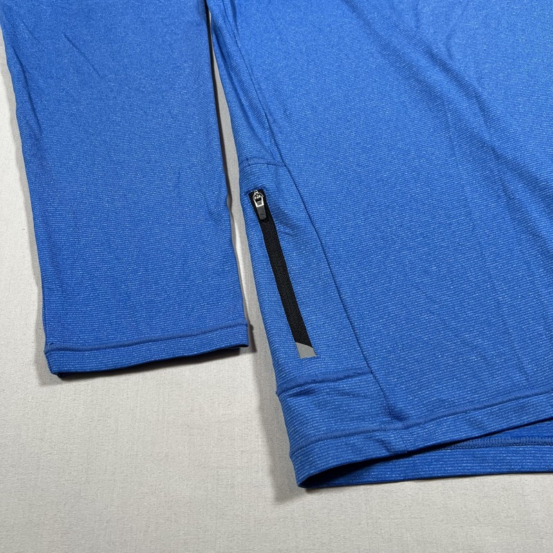 Prana Men's 2XL Long Sleeve Activewear Top Blue V-Neck Side Zip Pocket gallery
