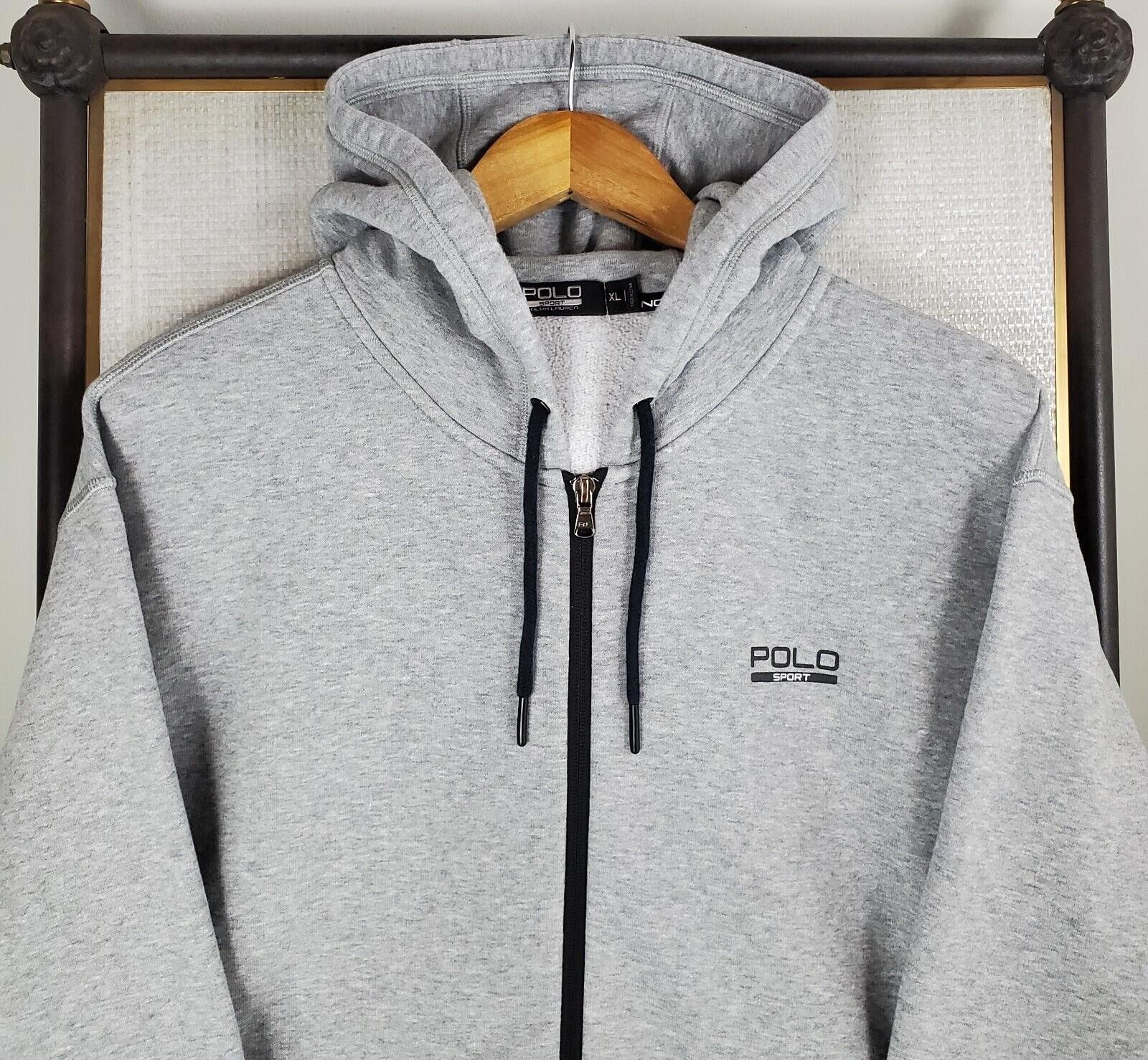 POLO SPORT Size XL Mens Full Zip Performance Hoodie Sweatshirt Gray Ralph Lauren gallery