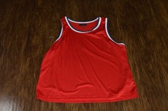 No Boundaries Men Tank Top Shirt 2XL Red Jersey Mesh Lightweight Athletic