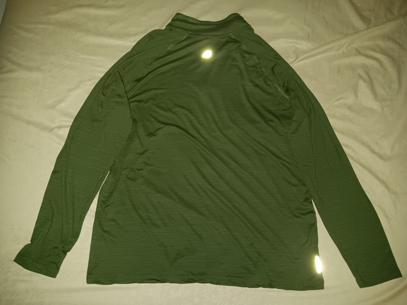 NWT Eddie Bauer Men XL Pullover Shirt FreeDry Motion 1/4 Zip Olive Green Active gallery
