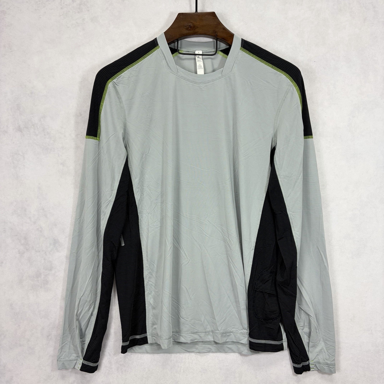 Lululemon Shirt Mens Large Long Sleeve Vented Breathable Gym Workout Athletic gallery
