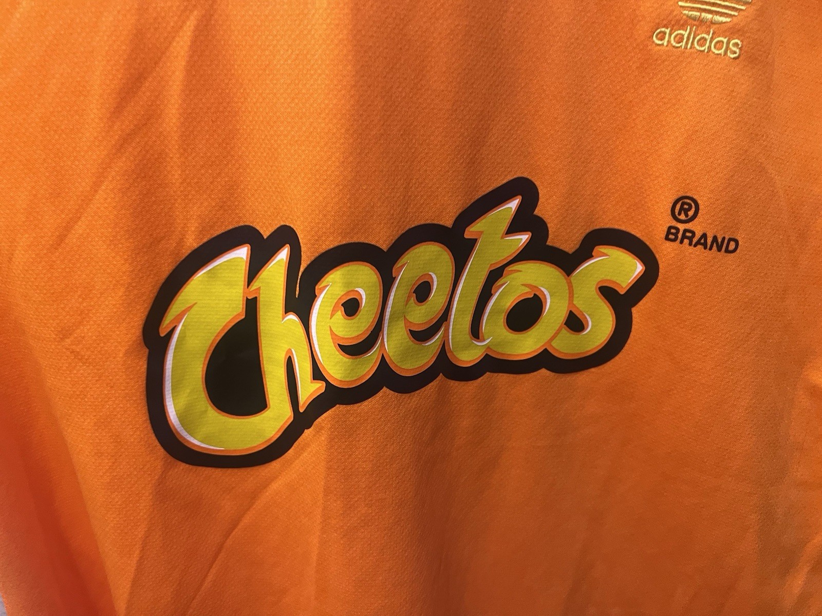 Adidas x Bad Bunny x Cheetos Orange Limited Edition Jersey L gallery