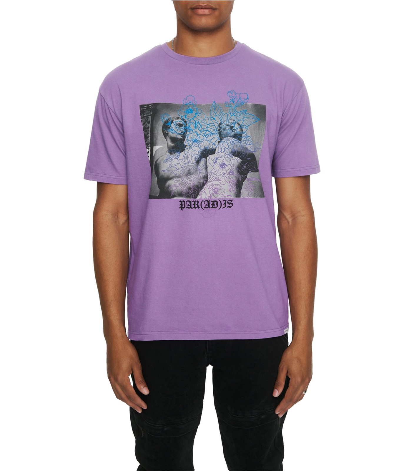 Elevenparis Mens Floral Paradise Graphic T-Shirt, Purple, XX-Large gallery