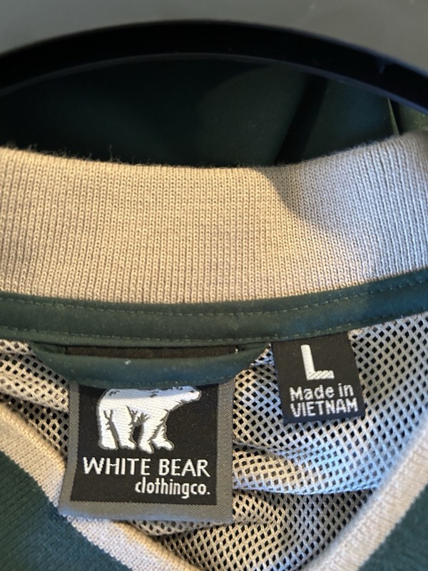 White Bear Co. Golf Pullover V-neck Windbreaker Mens Mesh Lined Large - EUC gallery