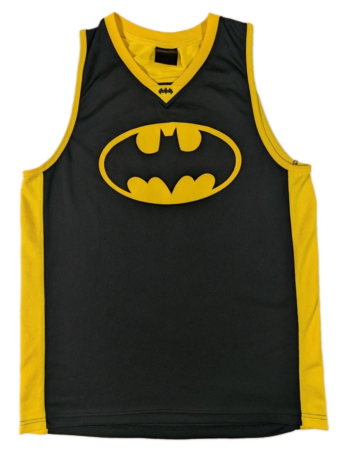 Batman 00 Basketball Jersey Black Yellow DC Comics Mesh Mens M/L 21x29 gallery