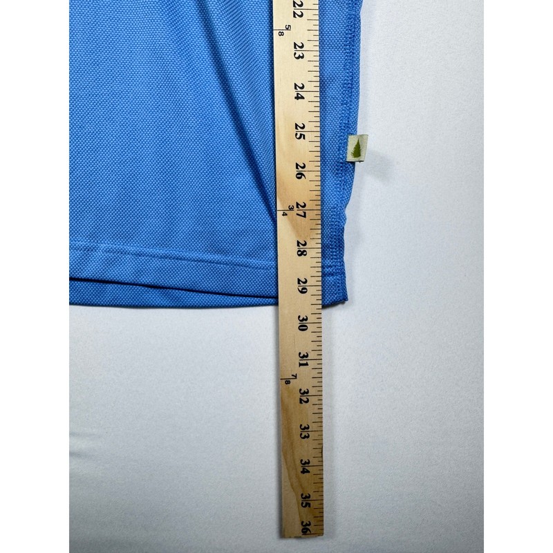 Lake & Trail Mens XL Blue Athletic Shirt Short Sleeve Zip Pocket Performance Tee gallery