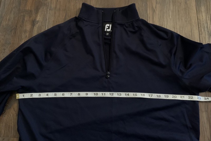 FootJoy Mens Performance Quarter Zip Pullover Navy Blue Golf Nylon Athletic Sz M gallery