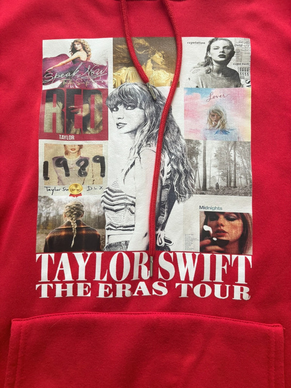 Taylor Swift The Eras Tour Red Hoodie Sweatshirt All Albums Unisex Size L gallery