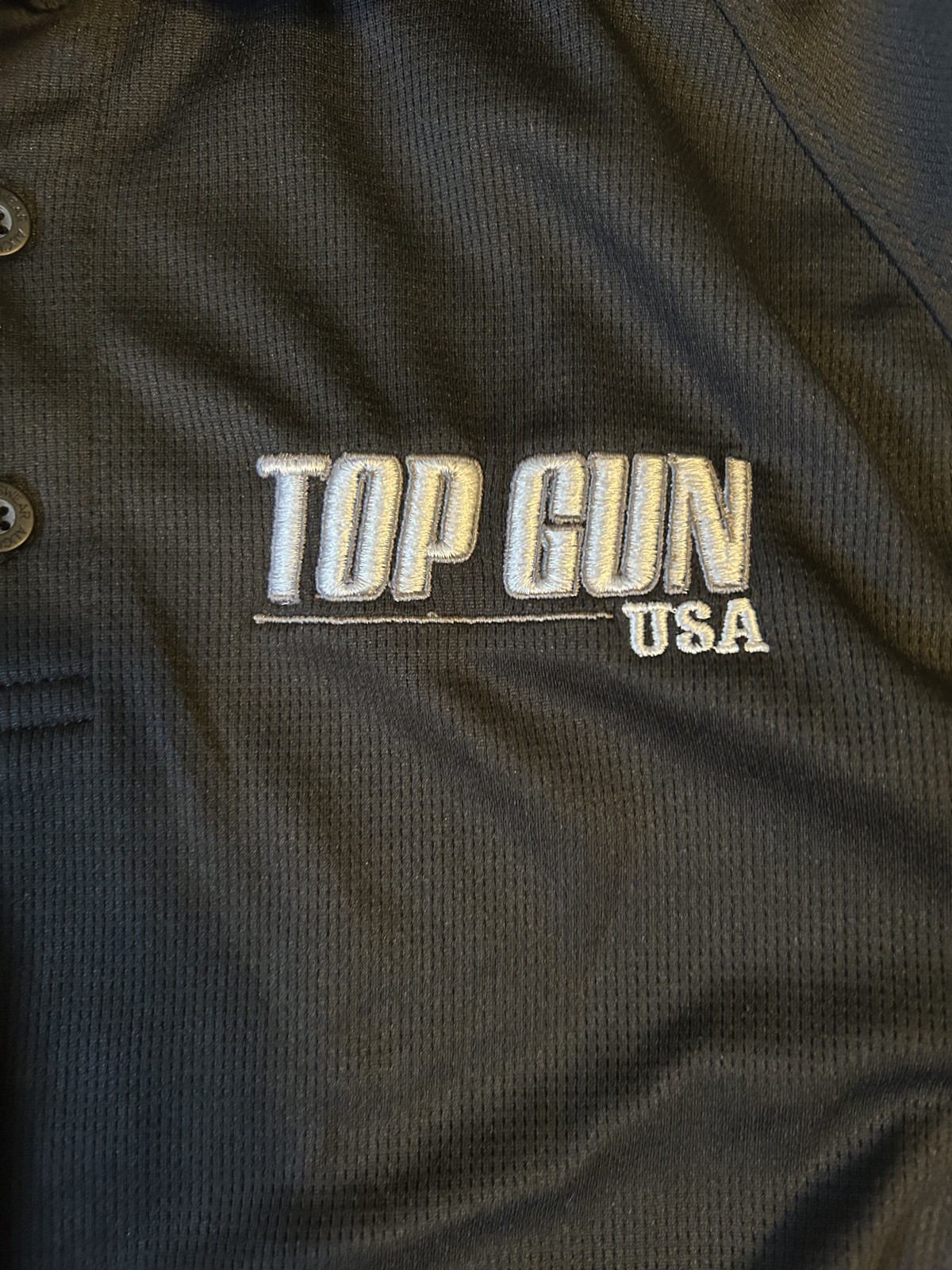 Augusta dry fit UMPIRE Polo Shirt Size large black TOP GUN USA BASEBALL/SOFTBALL gallery