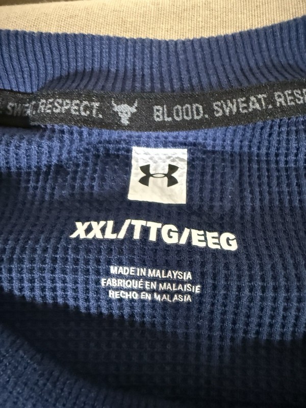 Under Armour Project Rock Shirt Adult XXL Waffle Knit Pullover Mens gallery