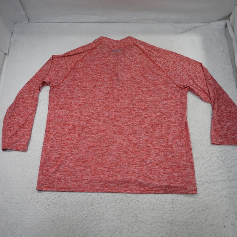 Under Armour 1/4 Zip Golf Pullover Mens 3XL Loose Red Gray Space Dye HeatGear gallery