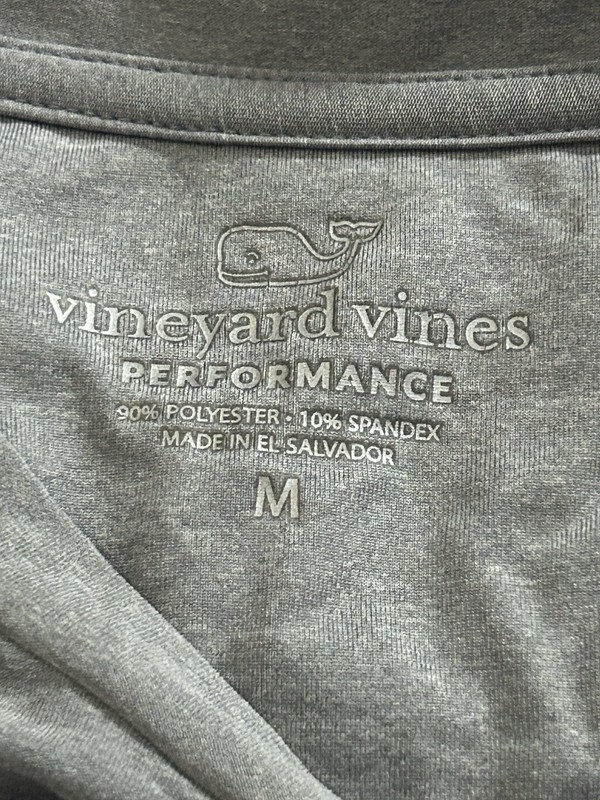 Vineyard Vines Performance Men's Gray Long Sleeve Crew Neck Stretch Tee Medium gallery