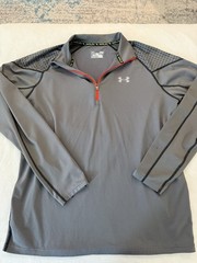 Under Armour Cold Gear Infrared Chrome Half Zip Mens Top Sz Large E30