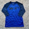 Nike Dri-Fit Men's Baseball Shirt Sz S 3/4 Sleeves Royal and Navy Blue gallery