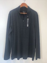 Swiss Tech Sweater Men’s Extra Large Charcoal Sweatshirt Quarter Zip Pullover