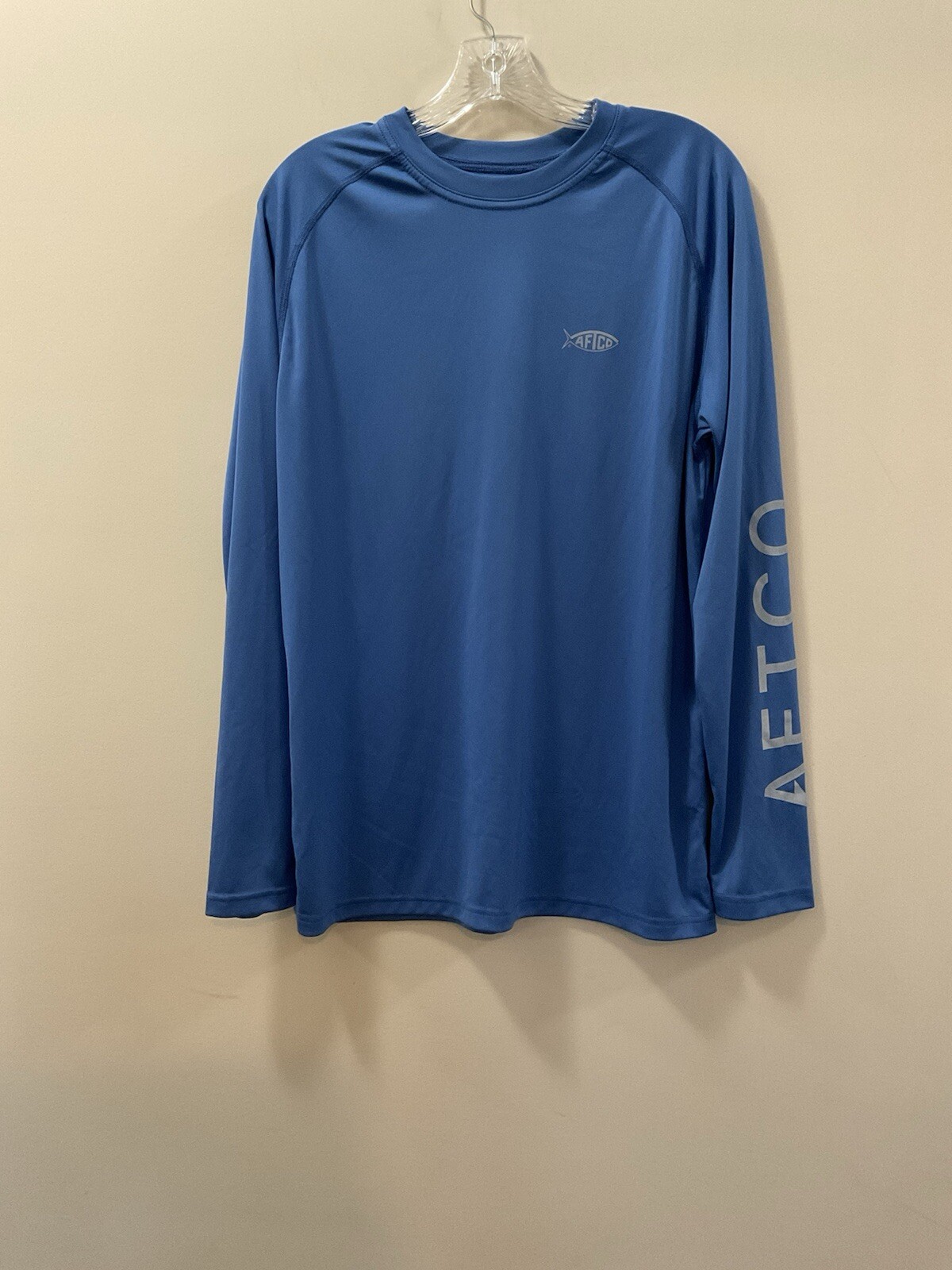 Aftco American Fishing Tackle Co. Blue Logo Long Sleeve Pullover Shirt Size M gallery