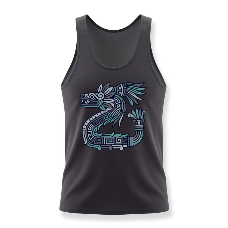Feathered Serpent Quetzalcoatl Tank Top | Aztec Mayan Mythology Graphic Shirt gallery