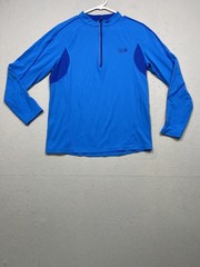 Mountain Hardwear Pullover Mens M Blue 1/4 Zip Athletic Shirt Lightweight Top