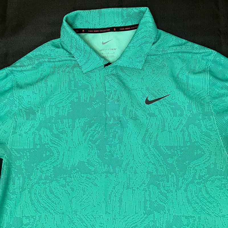 Nike Tiger Woods ADV First Win Anniversary Polo DH0711 369 Field Green Sz M gallery