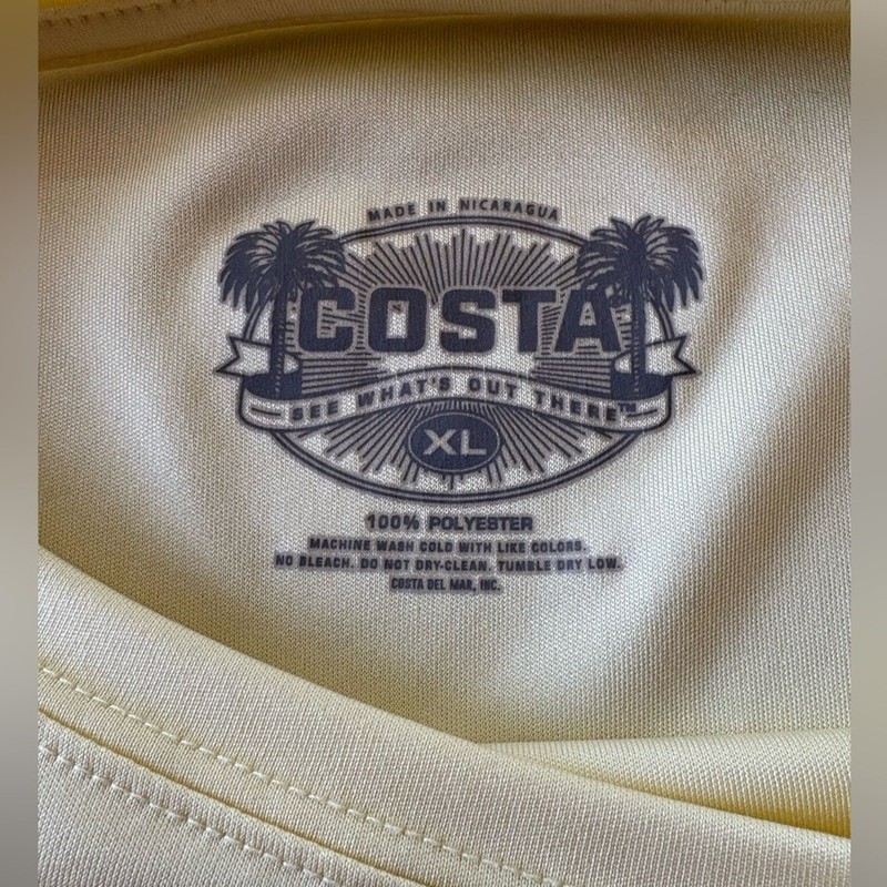 COSTA Men's XL Light Yellow Long Sleeve fishing shirt gallery