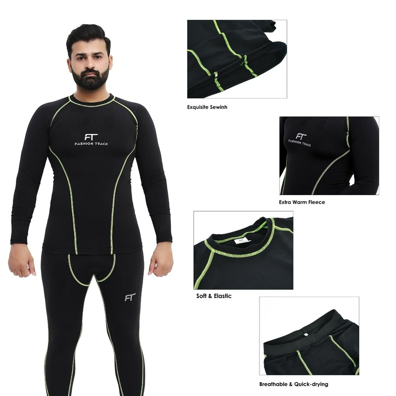 Mens Compression Winter Thermal Base Layer Under Full Suit Tights Shirt Pant gallery