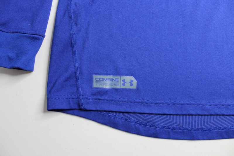 Mens M Medium UA Under Armour Combine Training Blue Fitted Coldgear Football gallery