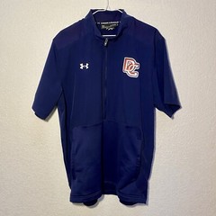 Diamond Club Baseball Pullover Men’s XL Blue 1/2 Zip Short Sleeve Shirt Jacket