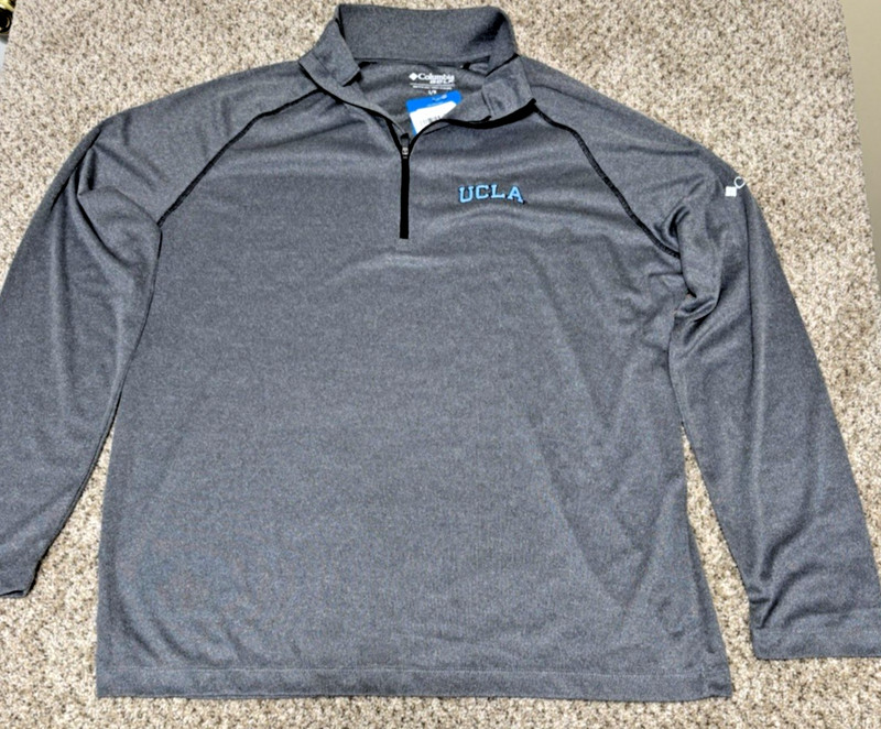 Columbia Golf UCLA 1/4 Zip Pullover Gray Large NWT gallery