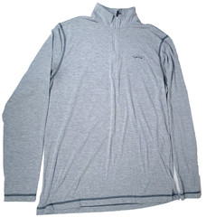 Orvis Trout Bum Shirt Men’s Medium Gray 1/4 Zip Long Sleeve Fishing Hunting Soft