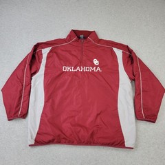 Oklahoma Sooners Pro Edge 1/4 Zip Pullover Mens XL Red OU Embroidery Windbreaker