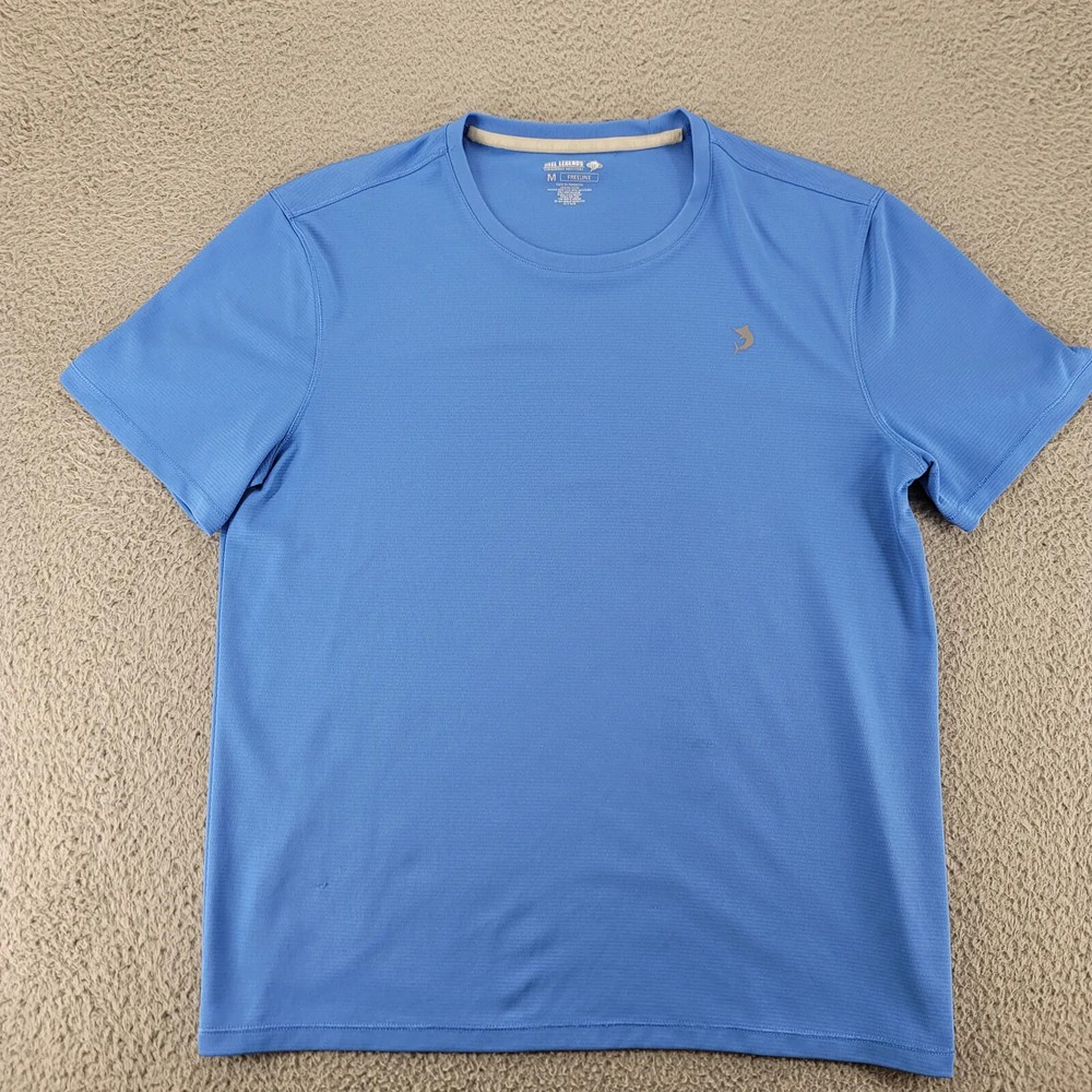 Reel Legends Shirt Mens Medium Blue Freeline Outdoors Fishing Camp Short Sleeve