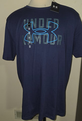 Men’s Under Armour Navy Blue Short Sleeve Loose T-Shirt Top Size 2XL