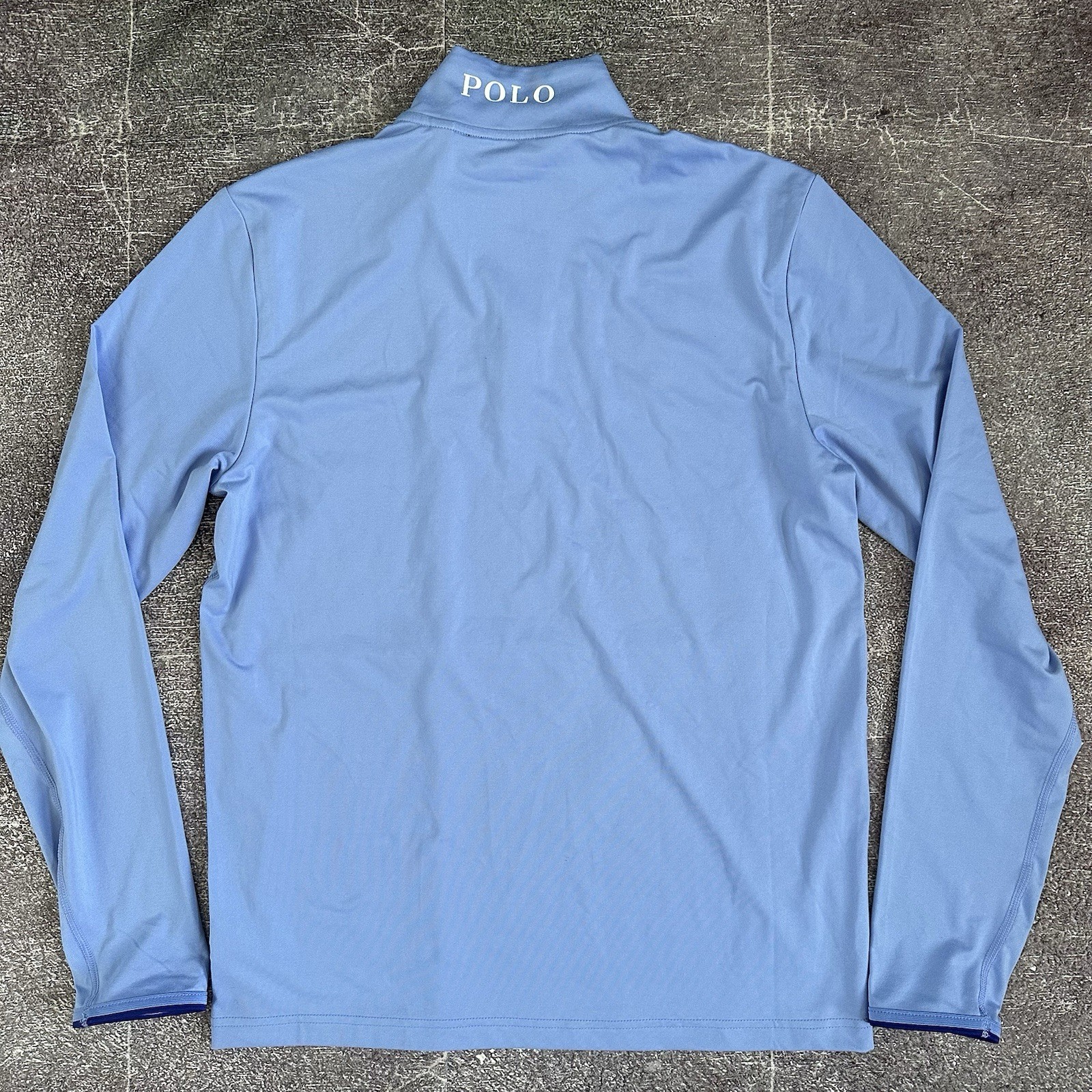 Men's Polo Ralph Lauren Golf Powder Blue Performance 1/4 Zip Up Pullover Sz M gallery