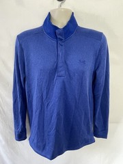 UNDER ARMOUR GOLF MENS SNAP BUTTON MOCK NECK PULLOVER Sz M EXCELLENT