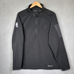 Marmot Pullover Mens XL Black 1/4 Zip Fleece Hiking Outdoor Thermal Top